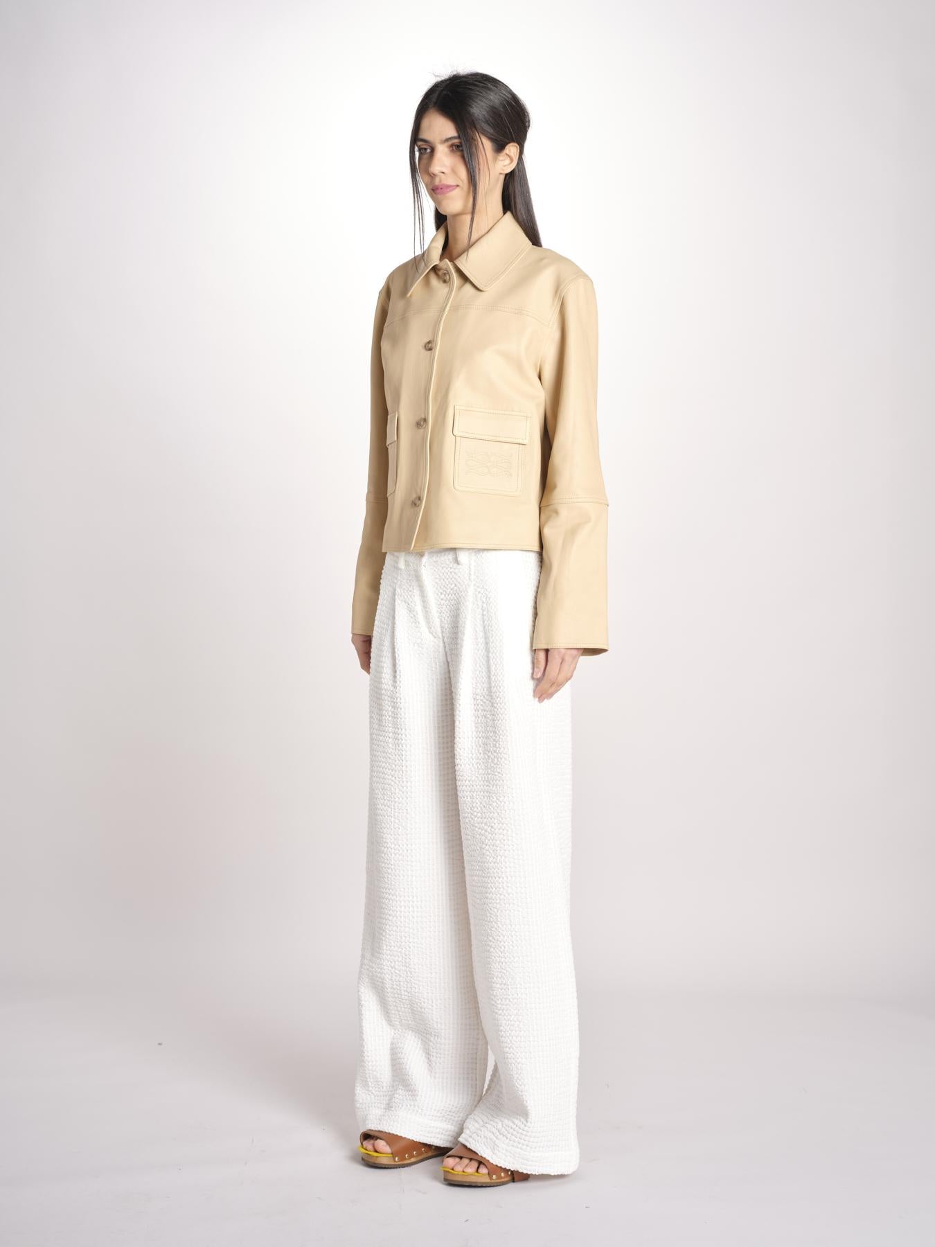 giacca in pelle RONIA BEIGE malina 
