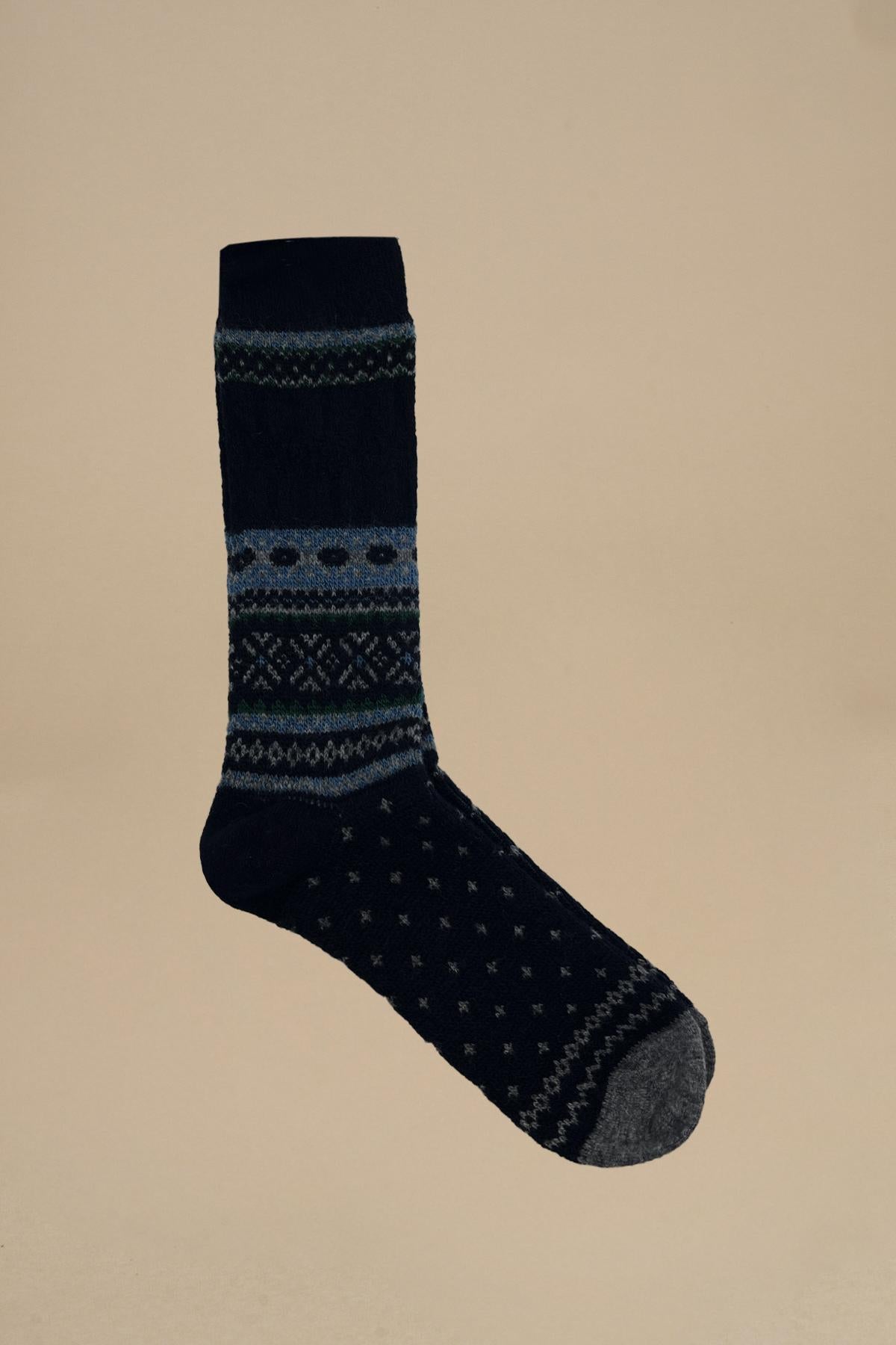 calze con greche natalizie 80423900 PATTERN NAVY anonymous 