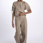 Pantalone HIGH WAIST pences con risvolto 51279LCO STONEGREY phillip lim 
