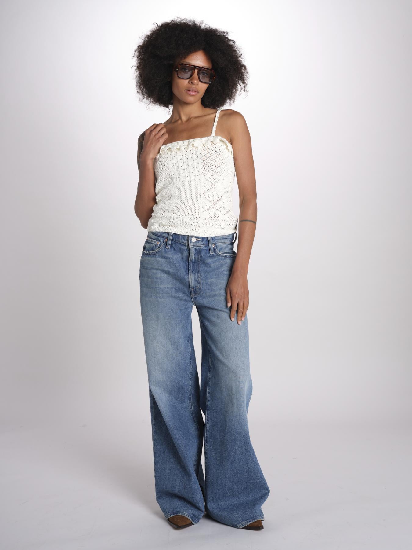 top in crochet SELA ECRU ba&sh 