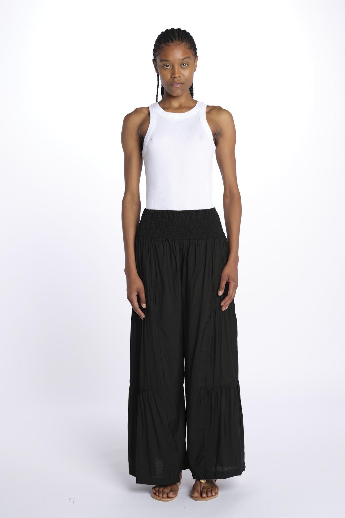 EMILE pantaloni con balze EMILE NOIR laraethnics 