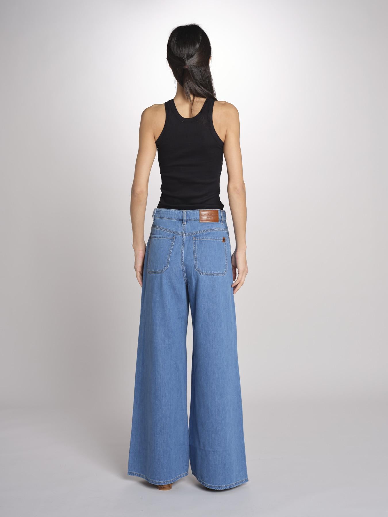jeans 5 tasche dalla silhouette wide leg VEGA 2615181041600 002 BLU weekend maxmara 
