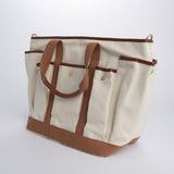 Borsa worker canvas pelle CABAS MULTIPOCH IVOIRE002 vanessa bruno 