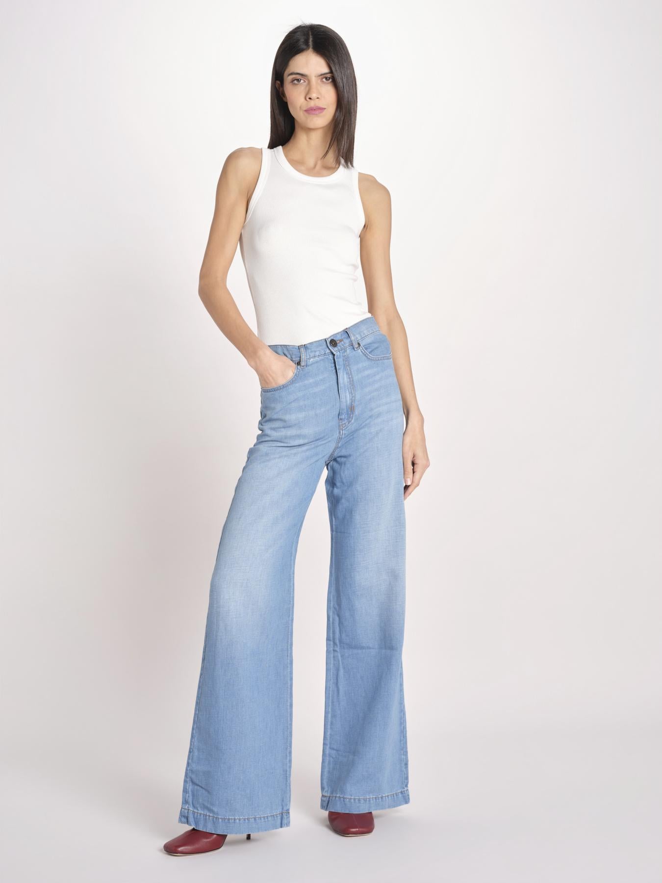 denim in misto lino LATINO 2615181012600 006 BLU weekend maxmara 