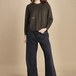 maglia girocollo con zip CESNIK KAKI ba&sh 