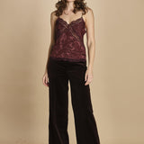 top con spalline sottili. WWCR01298 BURGUNDY 540 zadig & voltaire 