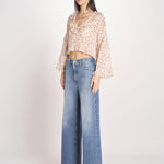 camicia manica lunga con rouches KBL0138 TE0267 kristina ti 