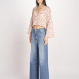 camicia manica lunga con rouches KBL0138 TE0267 kristina ti 