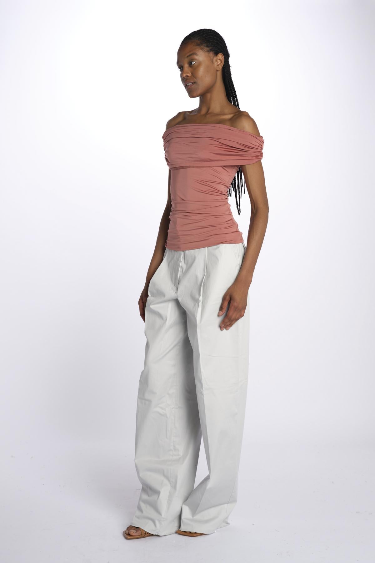 Top ARIEL jersey arricciato 12248302 TERRACOTTA malina 