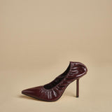 pump arricciata t.90 RHODES 90 F882CRN BOR studio AMELIA 