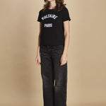 t-shirt con scritta. JWTS02837 BLACK 011 zadig & voltaire 