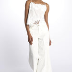 Top LACE spallina ricamato 337201 OFFWHITE farm rio 