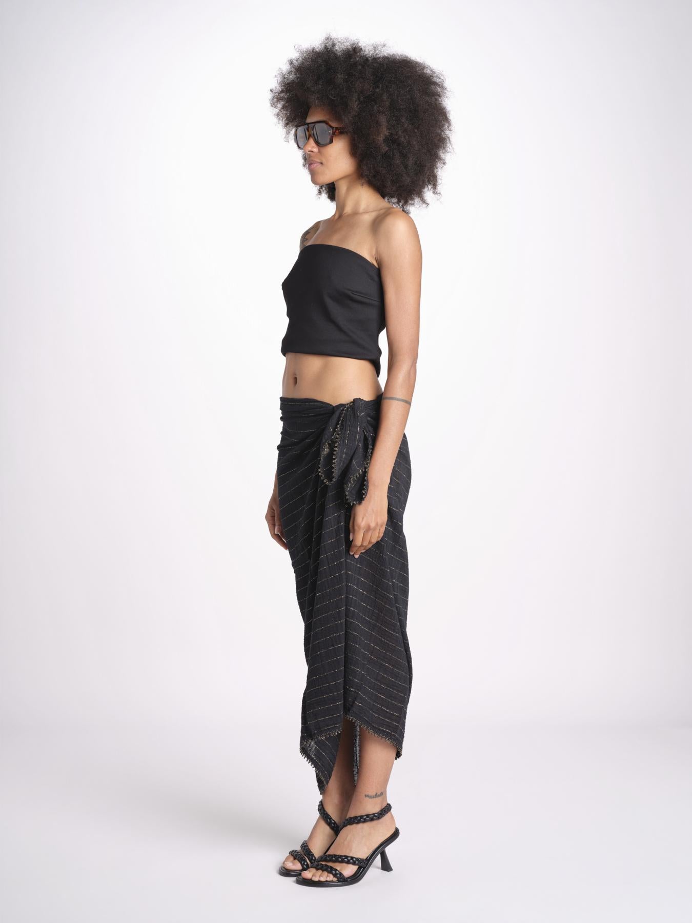 pareo in lurex gessato NORA BLACK christianzen 