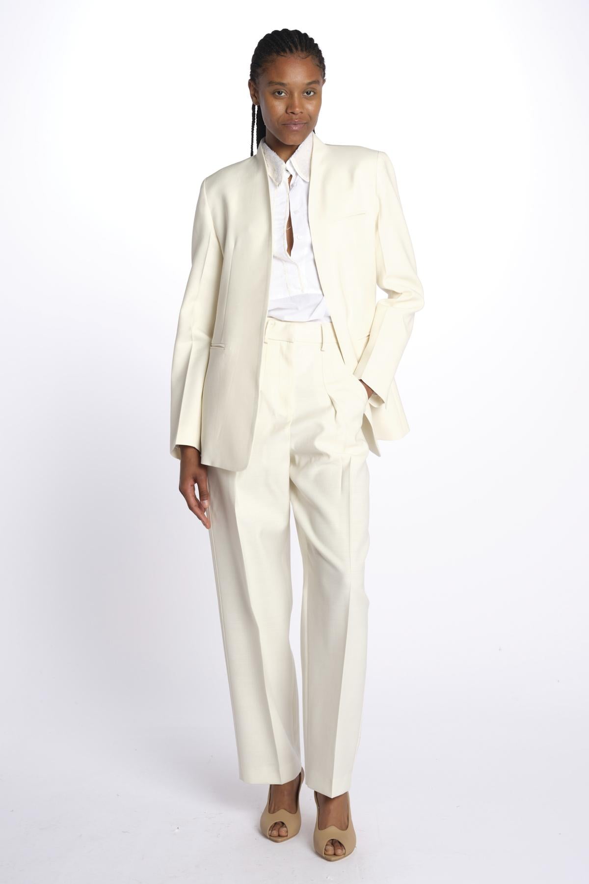 Blazer senza revere 142504 IVORY lvir 