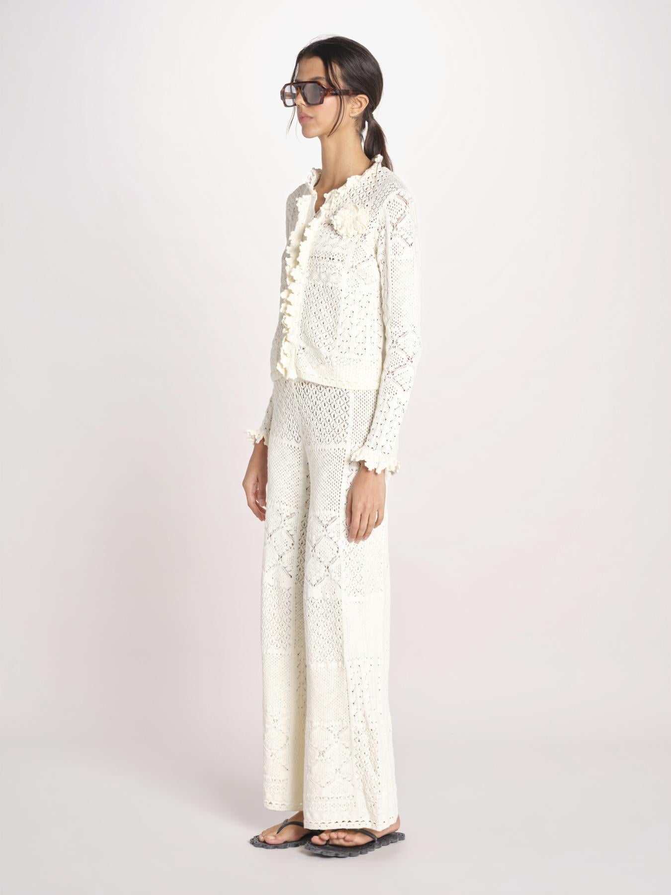 maglia in crochet SORIA ECRU ba&sh 
