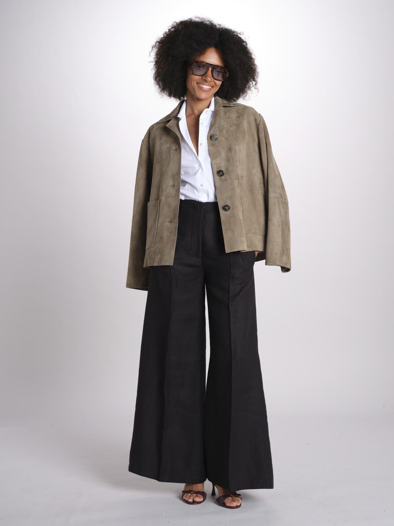 pantalone largo con nervature ORIANA 540 5033 quelledue 