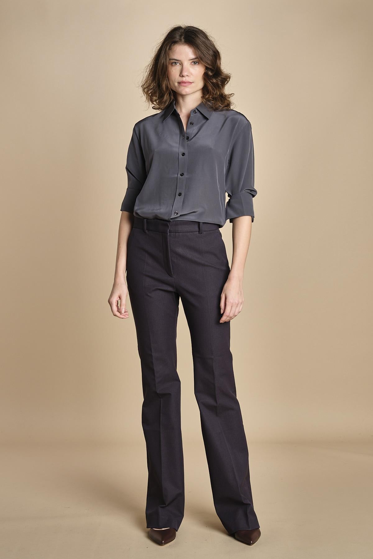 camicia da uomo in seta JOE  JF009423 0211 SMOKE joseph 