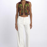 GIRAFFE GILET by milaura. BE24866 BURGUNDY benaras soleil 