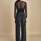 body manica lunga con cuori BED OF ROSES BLACK undress code 