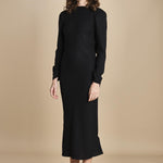 abito midi con scollo dietro TUNISI BLACK crida 