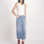 gonna lunga in denim con bottoni ASTI 2615101062600 006 BLU weekend maxmara 