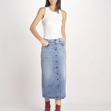 gonna lunga in denim con bottoni ASTI 2615101062600 006 BLU weekend maxmara 