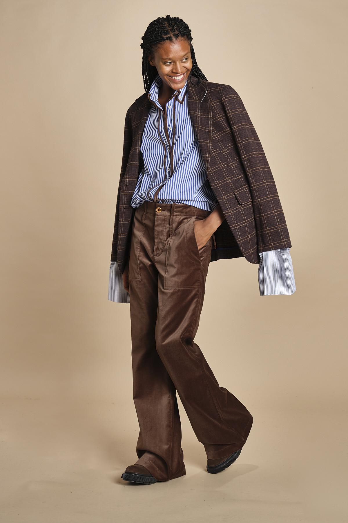 pantaloni 4 tasche in velluto liscio TWIGGY MJD211AAC1116 CHBRO jejia 
