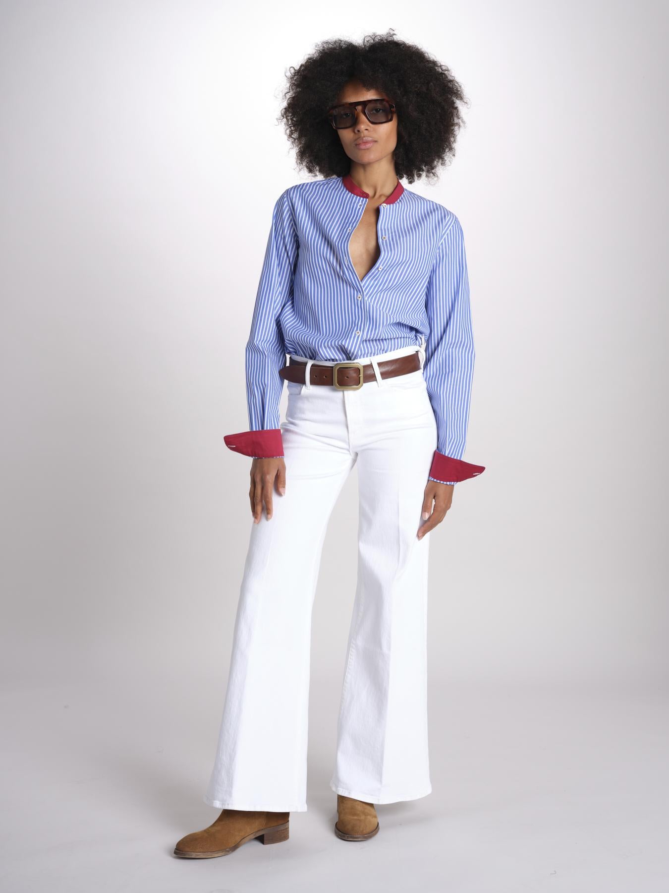 camicia a righe con collo guru MICA5630 BT milaura 
