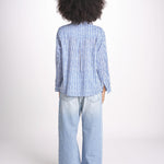 camicia stampa spina VT6248 BLUE zen ethic 