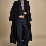 NOEMI pantaloni tela lana NOEMI NAVYBLUE true avenue 