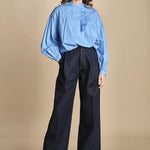 camicia con nervature e rouches FA BLUE laurence bras 