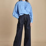 camicia con nervature e rouches FA BLUE laurence bras 