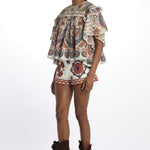 Camicia BOHO GLAM stampa fiore 344858 OFFWHITE farm rio 
