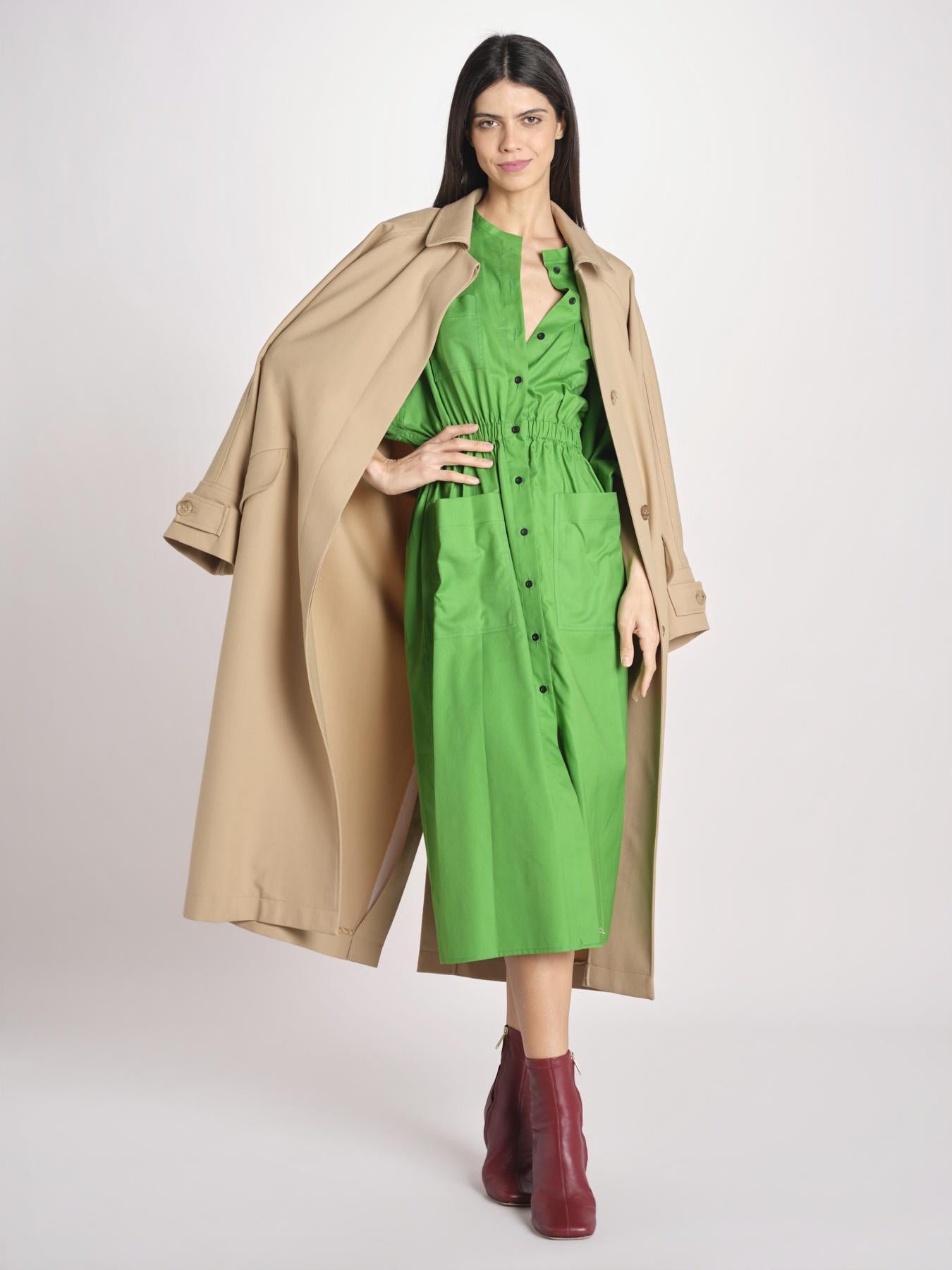 abito chemisier in cotone E20FR08 GREEN martin grant 