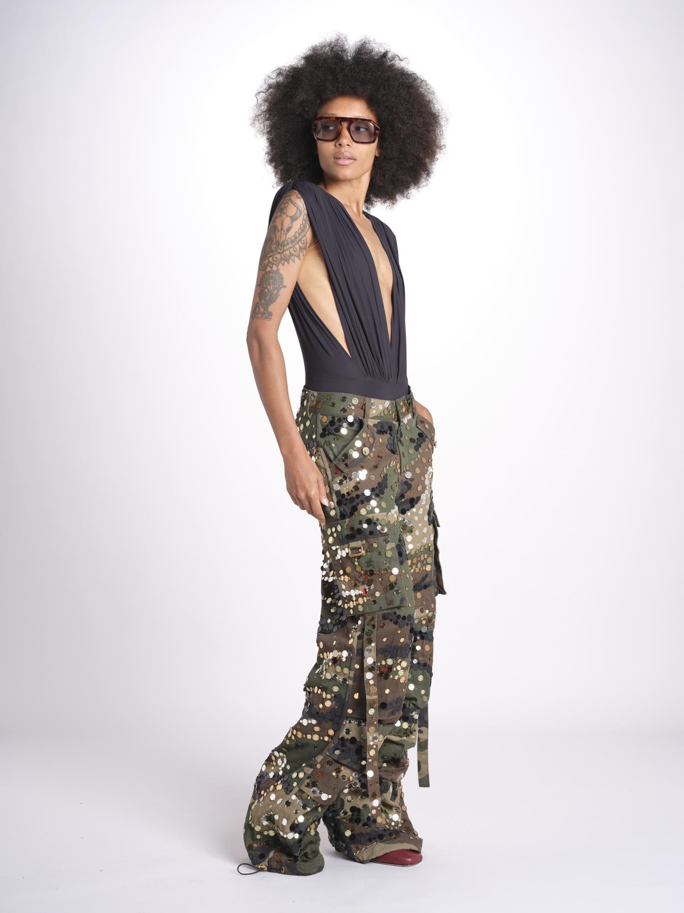 pantalone militare paillettes 9046 CAMO retrofete 