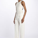 Pantalone PENSIL cotone con elastico PENSIL IVORY true avenue 