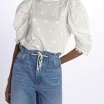 Camicia OFF-WHITE ricamo fiorellini 338614 OFFWHITE farm rio 