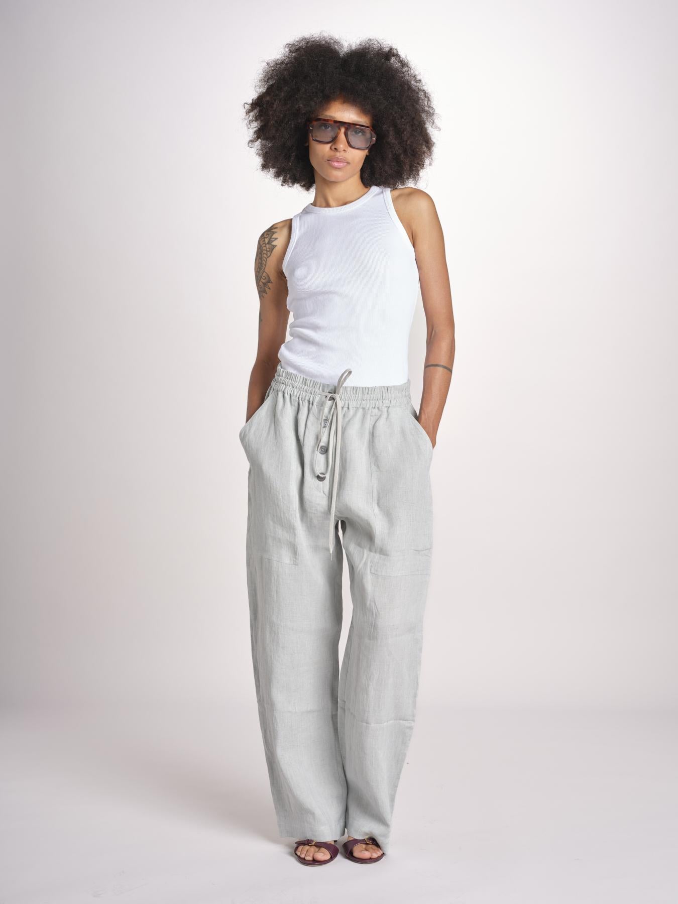 pantalone con bottone ATTIS SNW-1640 SPEARMINT studio nicholson 