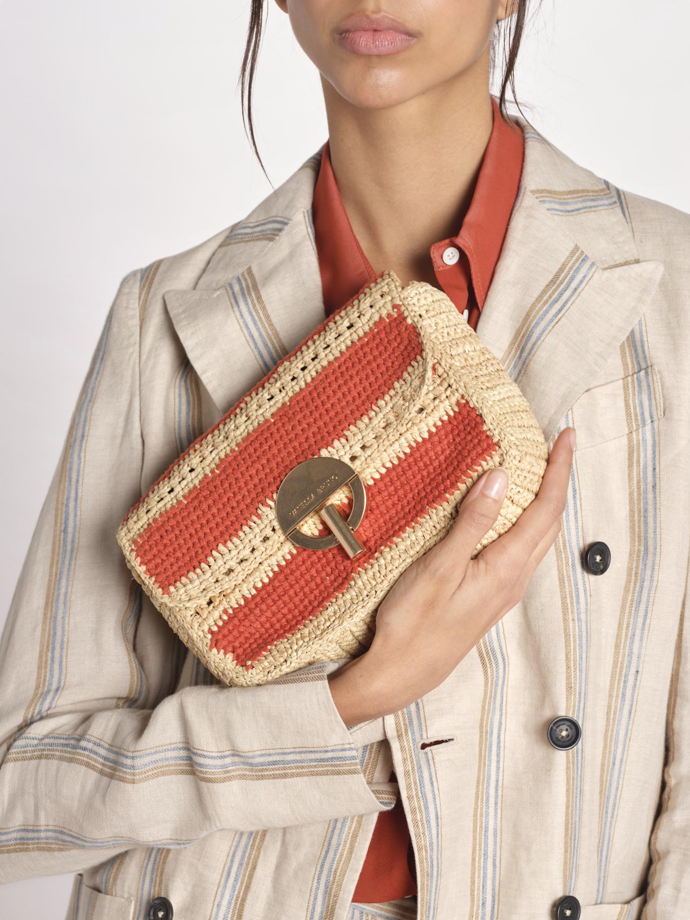 clucth a righe in paglia MOON MOYEN 6EVE23-V40533 BRIQUE vanessa bruno 