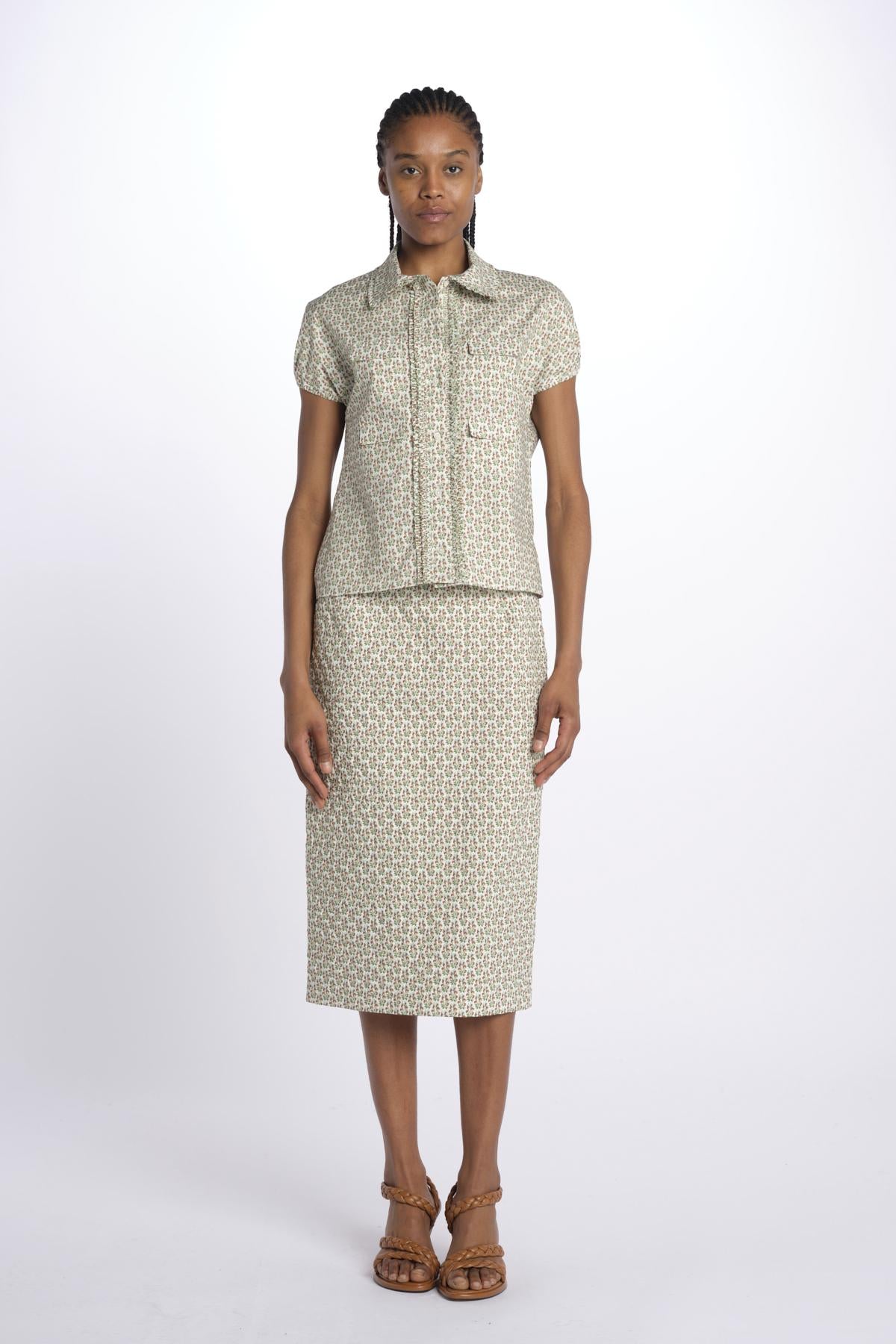 Camicia m/c colletto stampa liberty G083 0198 S1L1 n21 