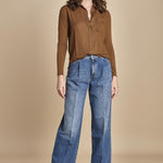 TACY camicia in jersey BETB500 WALNUT hartford 