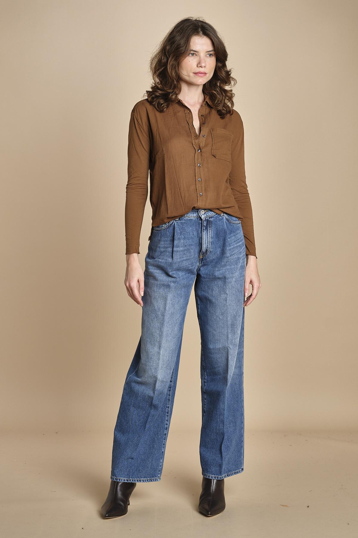 TACY camicia in jersey BETB500 WALNUT hartford 