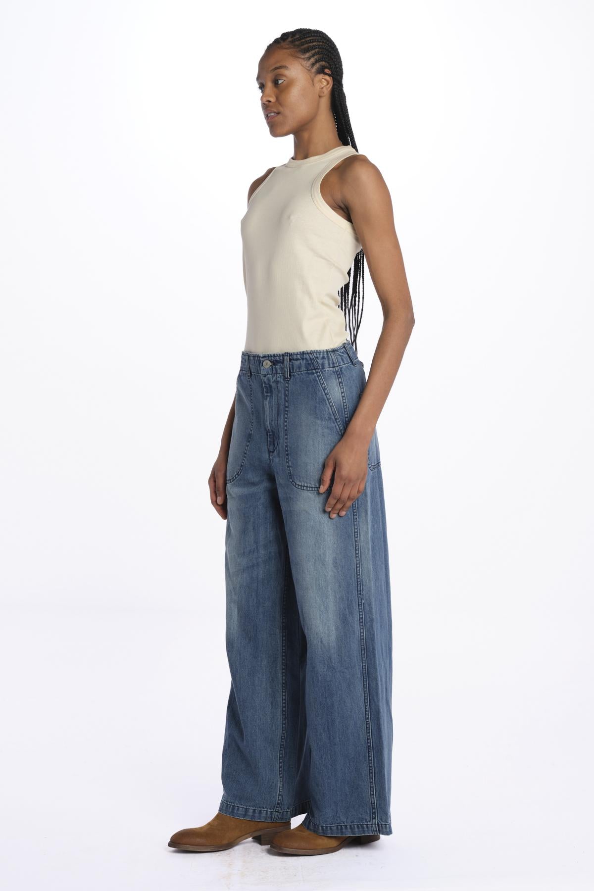 AMARI denim ricamati 080 BLUE sea ny 