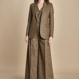 pantalone over con nervature in occhio di pernice ORIANA 540932 19 quelledue 