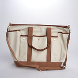 Borsa worker canvas pelle CABAS MULTIPOCH IVOIRE002 vanessa bruno 