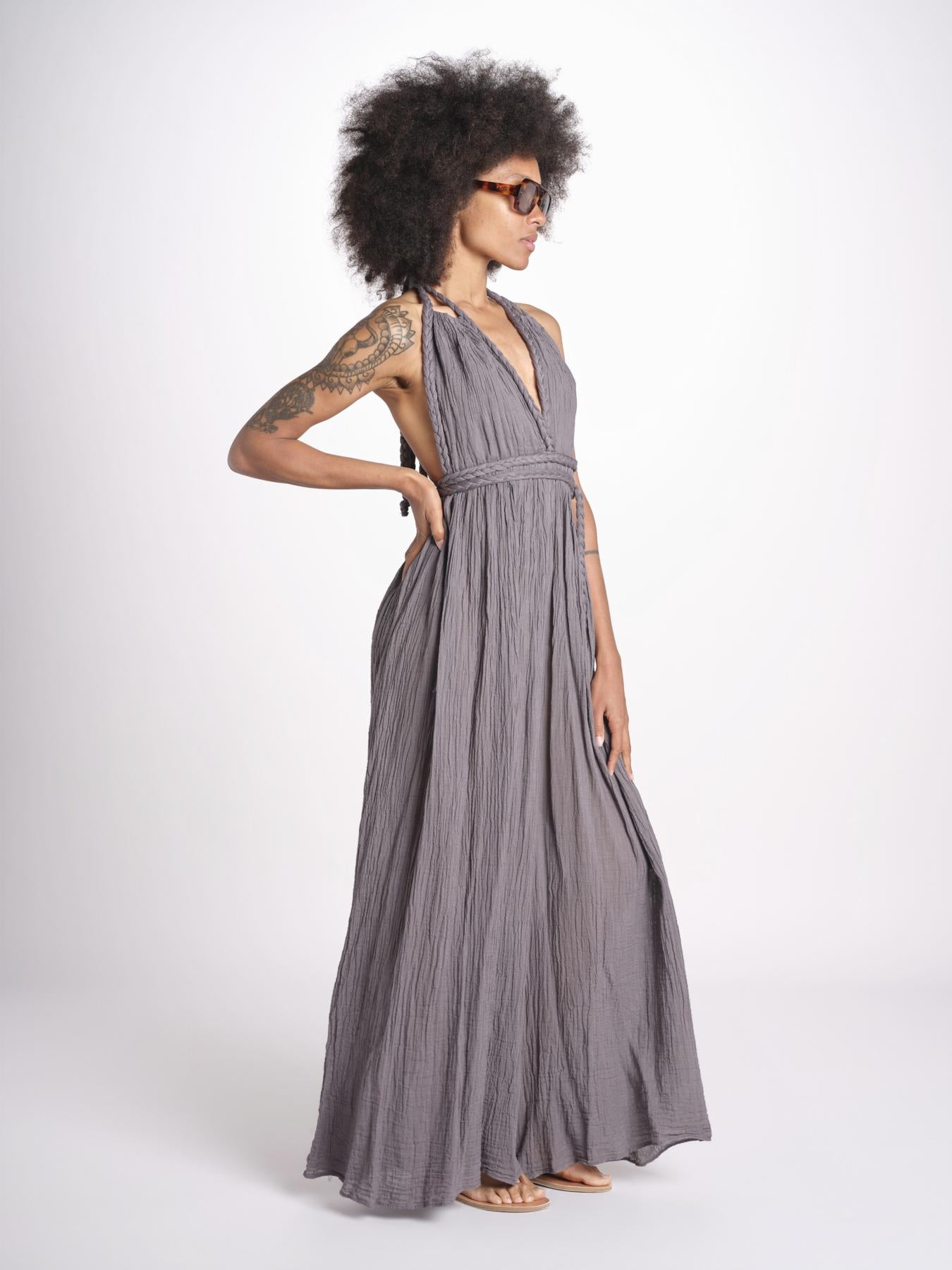 tuta con treccia ESTIA TONE GREY christianzen 
