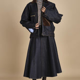 CARLO BOMBER giubbotto in denim MJD507_mr0710 BLUE JEANS WBK jejia 