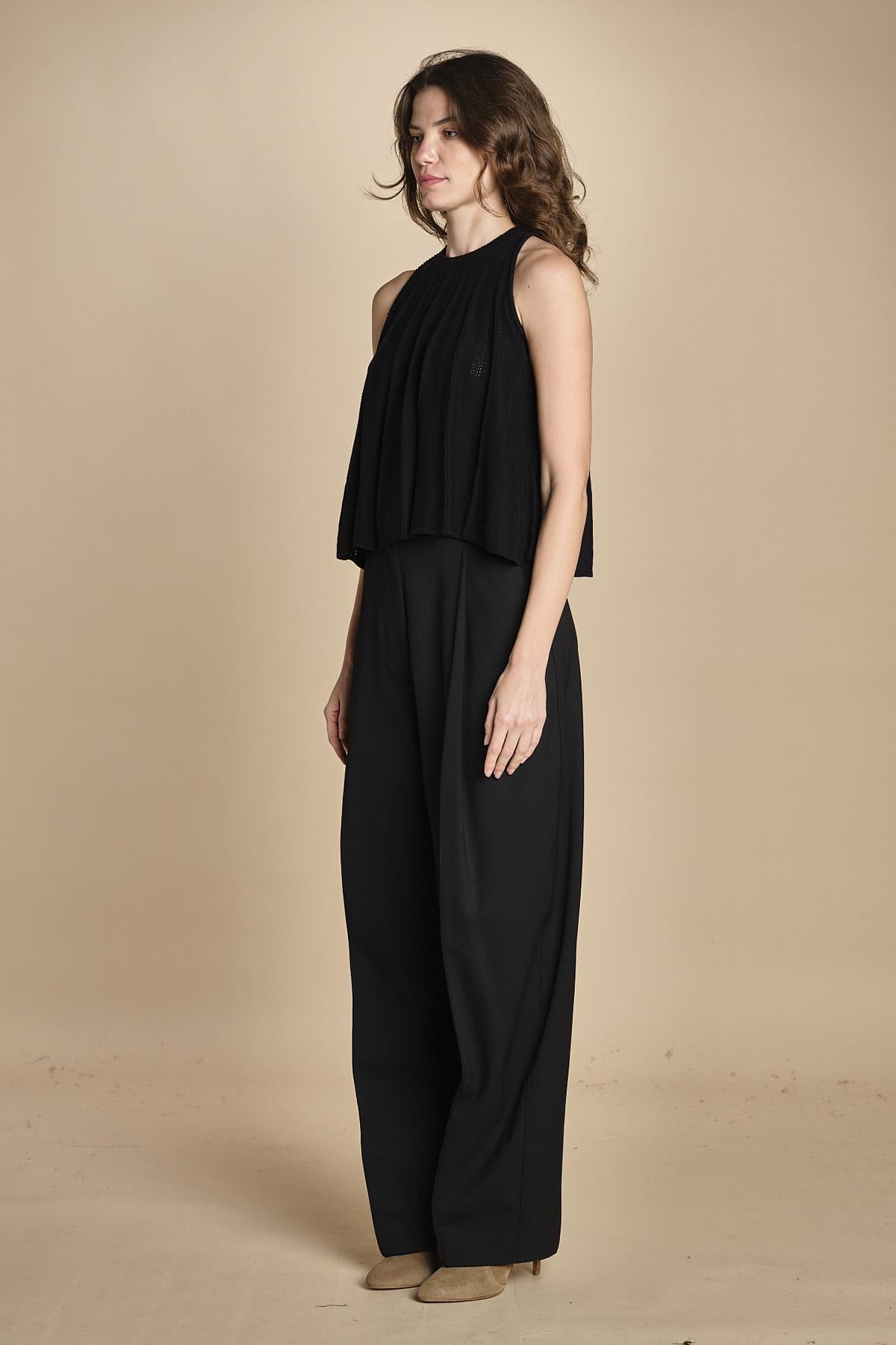 top in maglia plisse SERRES NOIR ba&sh 