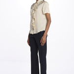 Camicia m/c con rouches MOD.5403 NATURALE aspesi 