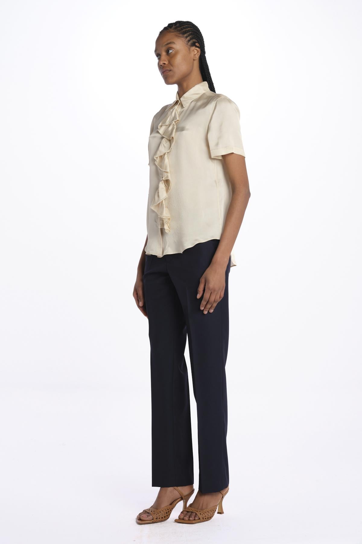 Camicia m/c con rouches MOD.5403 NATURALE aspesi 